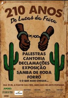 Homenagem aos 210 anos de Lucas da Feira neste sábado, no MAP