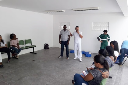 Profissionais da UPA participaram de treinamento de Suporte Básico de Vida