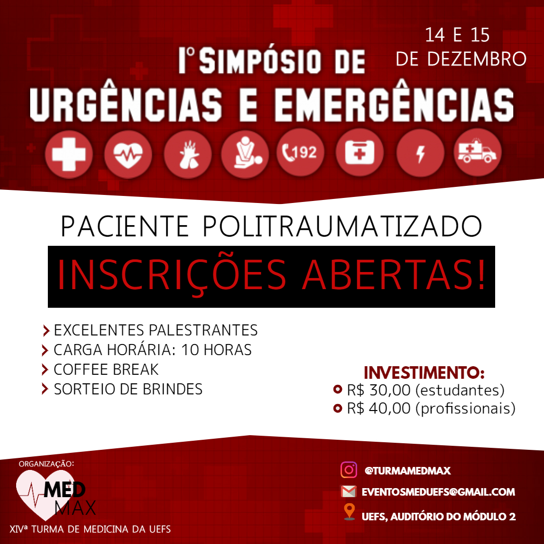 UEFS realiza 1º Simpósio de Urgências e Emergências: Paciente Politraumatizado