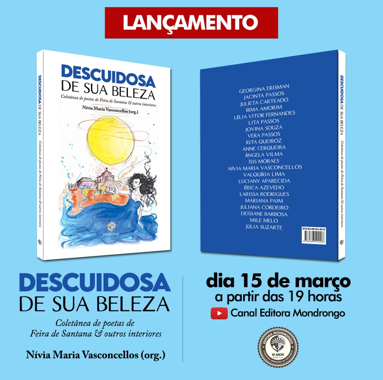 Coletânea reúne poetas de Feira de Santana e outros interiores da Bahia