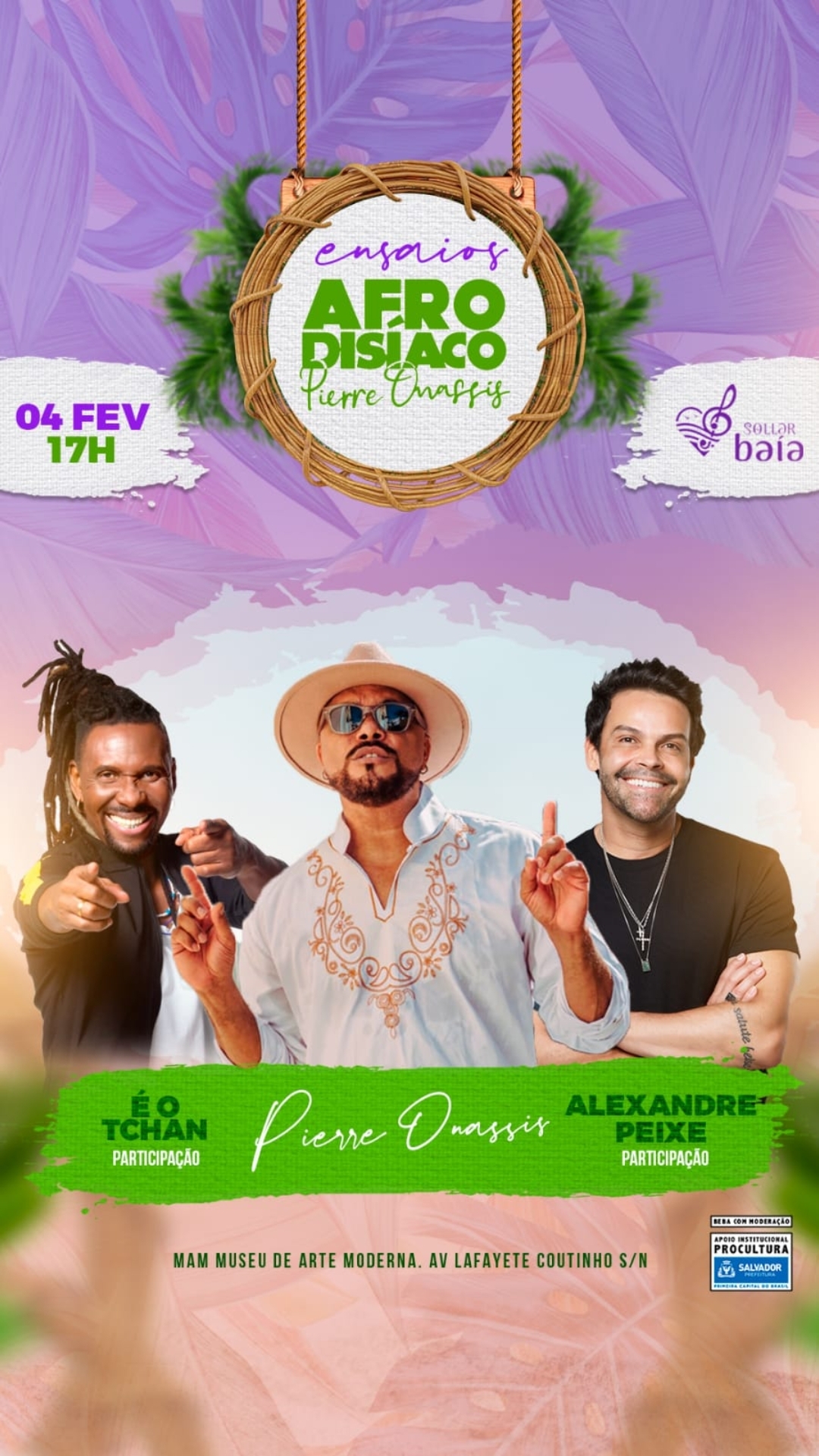 Afrodisíaco recebe É o Tchan e Alexandre Peixe em ensaio nesta sexta (04)