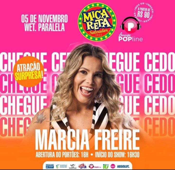 Márcia Freire abre o segundo dia de Micareta Salvador 