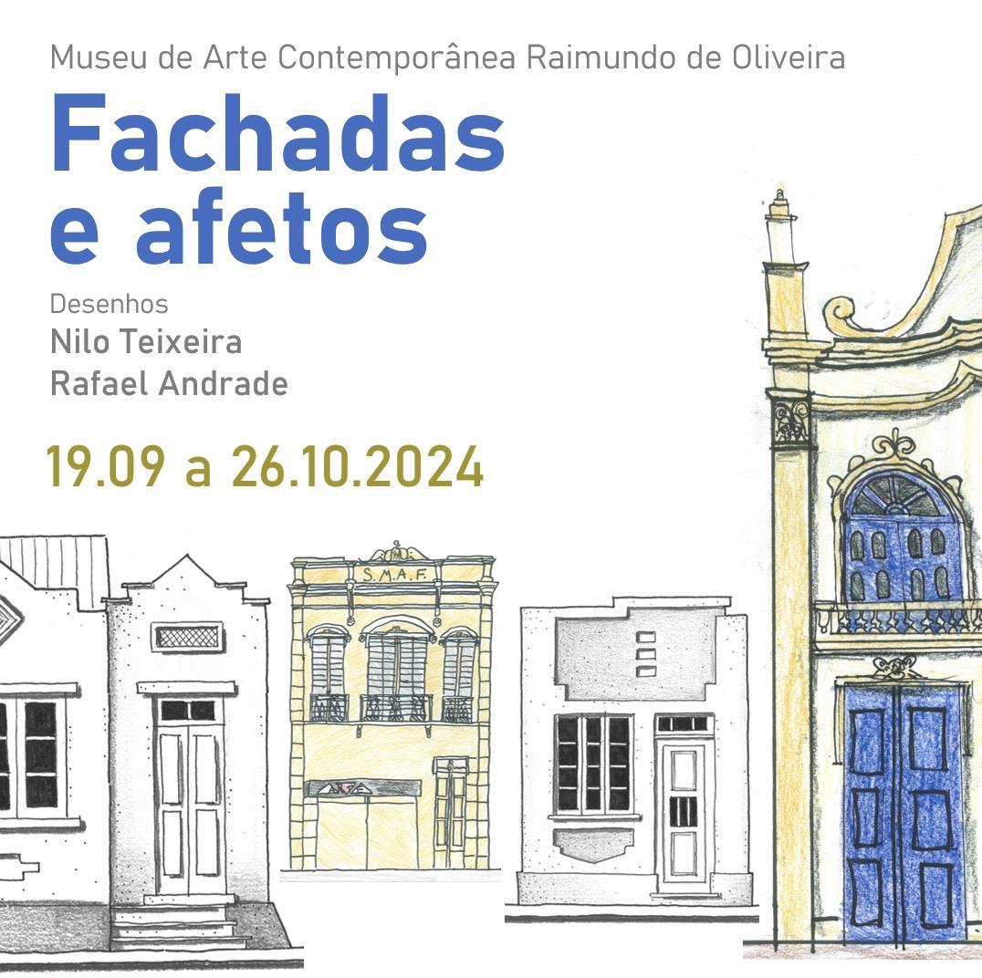MAC apresenta Fachadas e Afetos, mostra de desenhos dos artistas feirenses Nilo Teixeira e Rafael Andrade