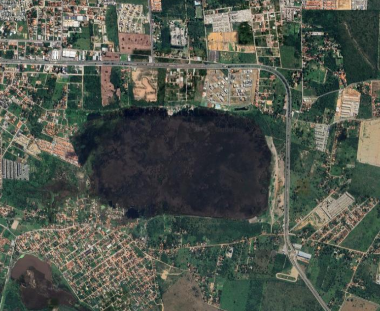 Parque da Lagoa Salgada não sai do papel e o manancial segue ameaçado pela especulação imobiliária 