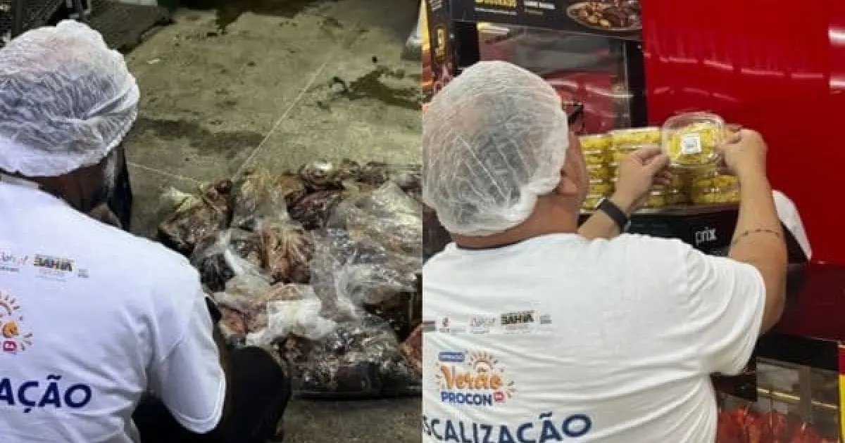 Procon-BA apreende mais de 140 quilos de carne imprópria para consumo em supermercado de Praia do Forte