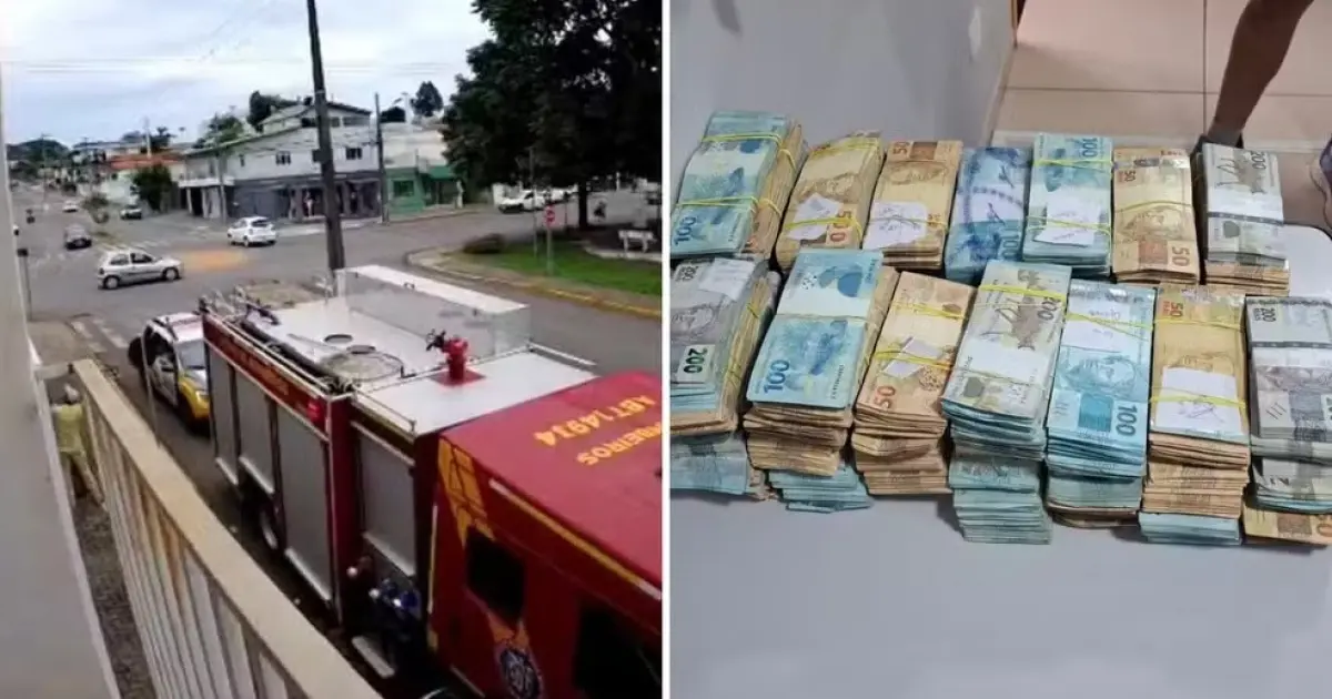 Suspeitos jogam bolsas com R$ 1,2 milhão pela janela durante ação policial no Paraná