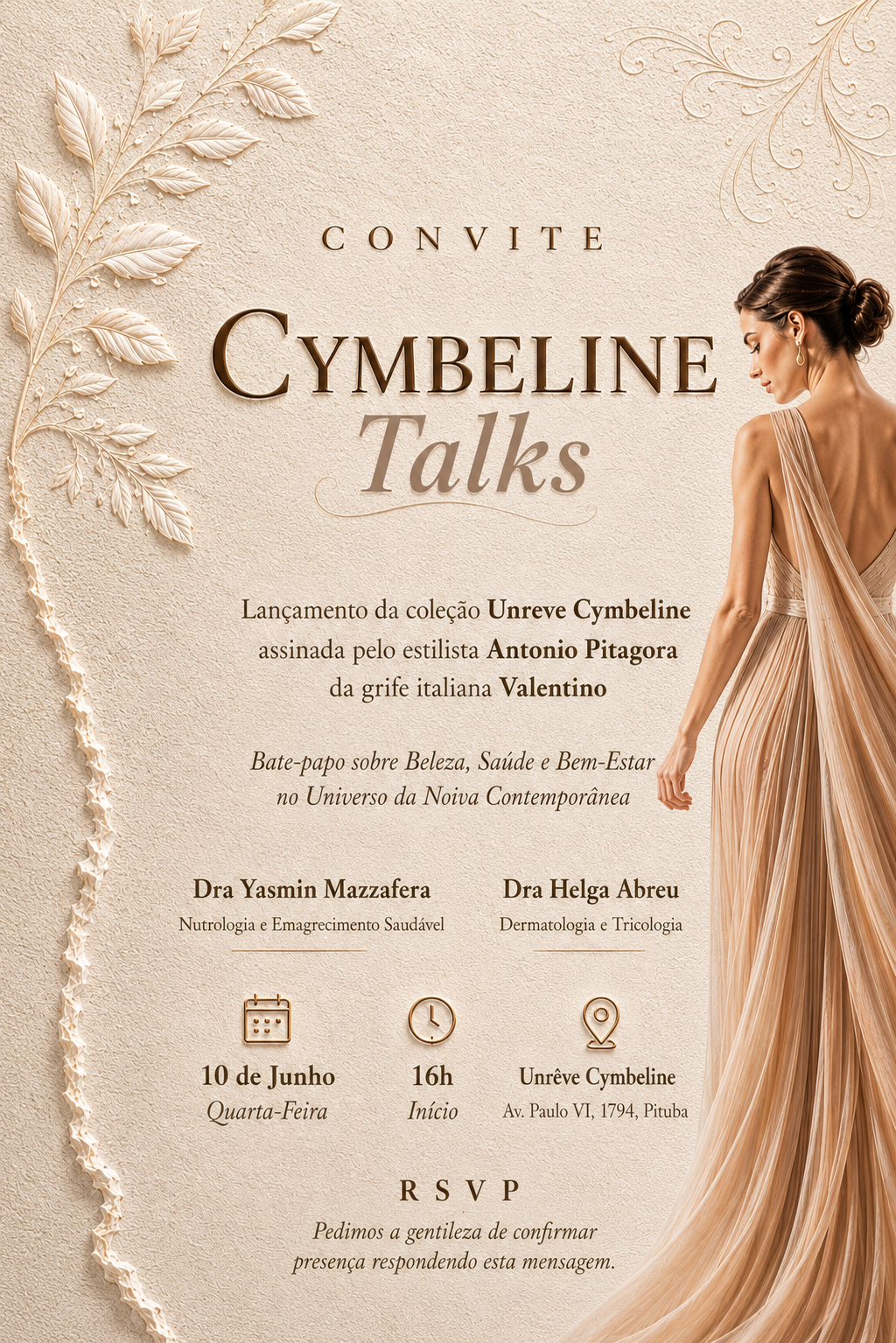 Cymbeline Talks lança coleção assinada por estilista da Valentino e promove encontro sobre autoestima da noiva