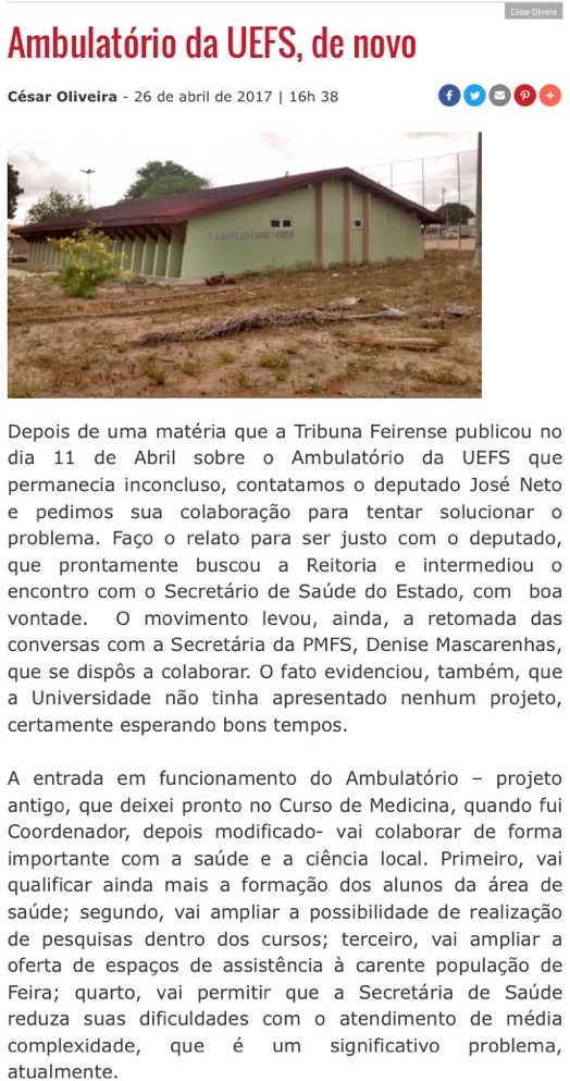 HOSPITAL UNIVERSITÁRIO, AMBULATÓRIO DE MEDICINA E A ELEIÇÃO PARA REITOR