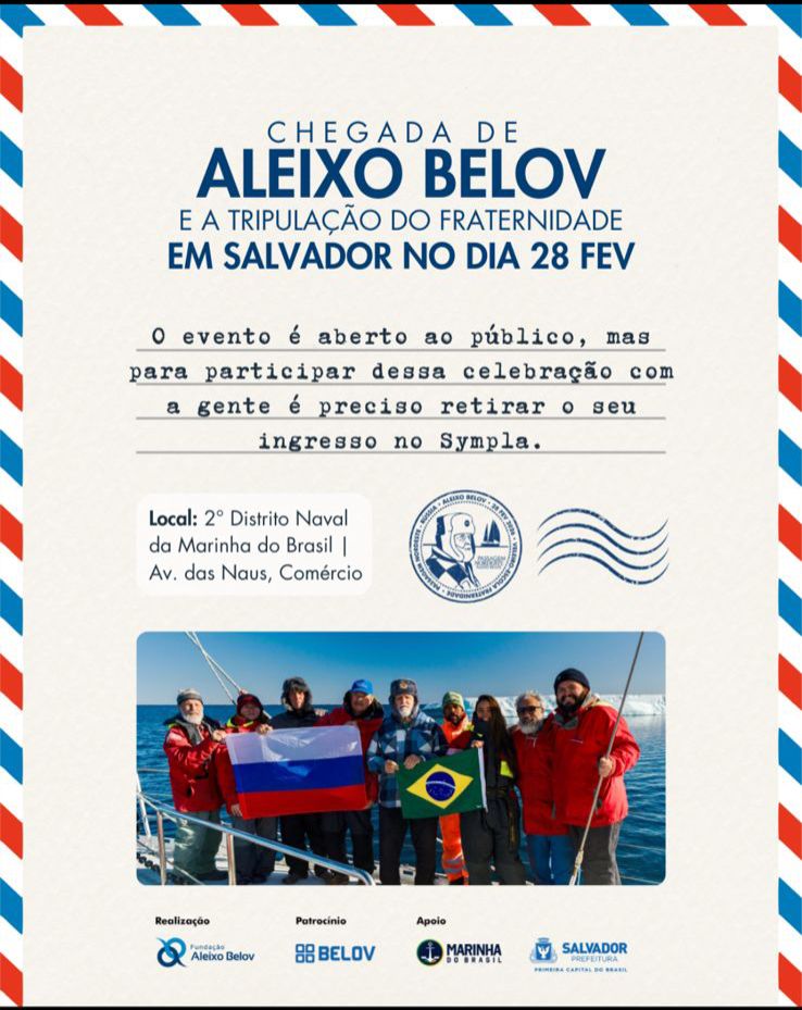 Aleixo Belov conclui sexta volta ao mundo e Fraternidade retorna a Salvador com recepção aberta à população